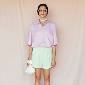 Lt Purple EIKŌ AI HEROIST OVERSIZED BUTTON-DOWN SHIRT - S/M - NWT